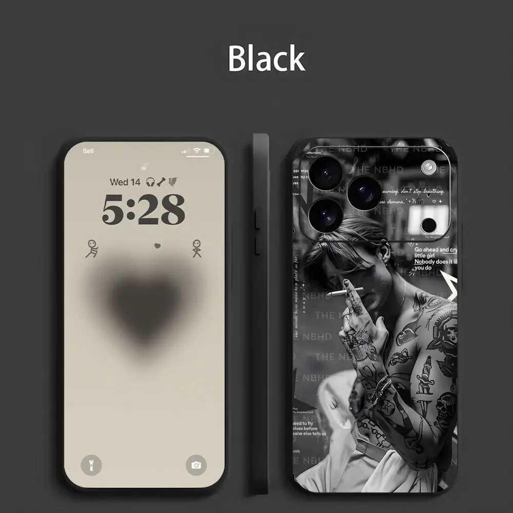 Rock Band Themed Black Frosted Soft Shell Phone Case