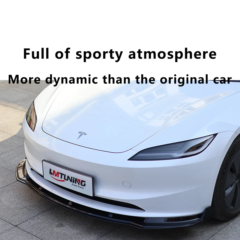 For 2024 Tesla Model 3 Highland Deflector Bumper Guard Trim Cover Modified  Front Sports Spoiler Body Kit Diffuser Accessories - AliExpress