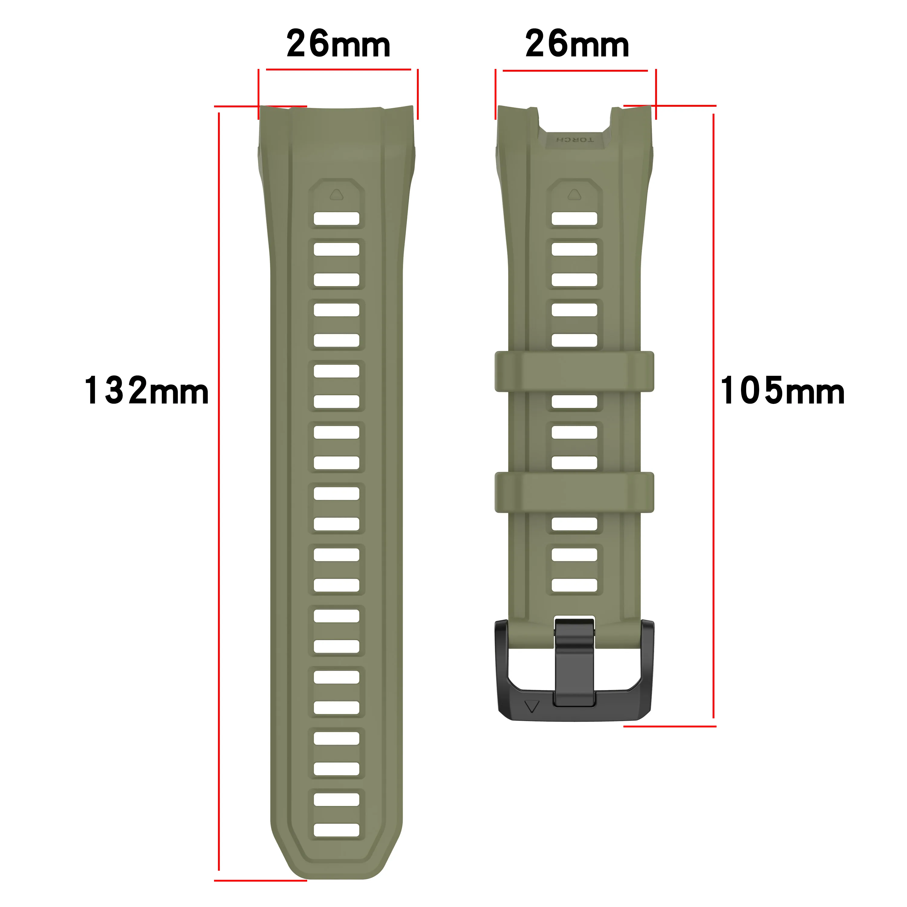 Silicone Replacement Watch Strap for Garmin Instinct Series