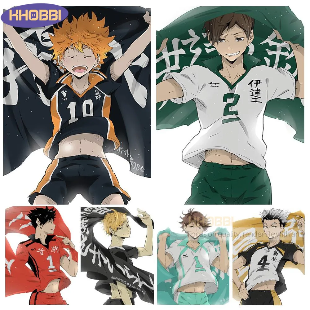New2023HaikyuuAnimeFigureDiamondPaintingKitsFullDrill