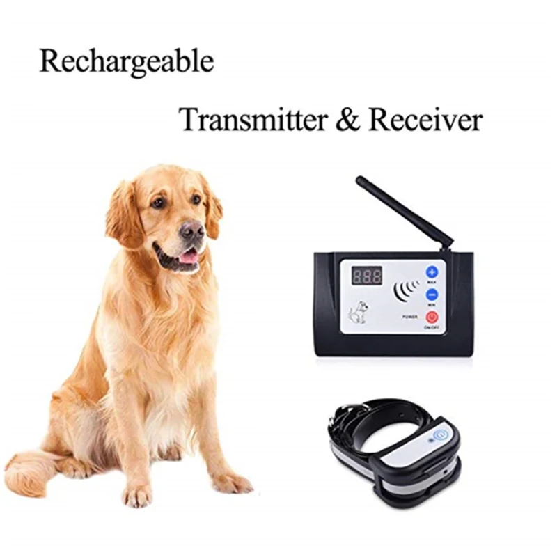 1/2/3 Collar Wireless Electric Dog Pet Fence System Rechargeable