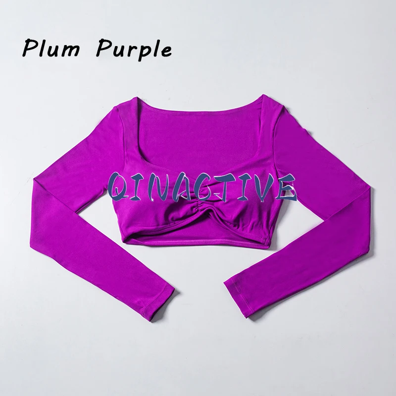Women's Long Sleeve Crop Top Yoga Workout Shirt – Activewear Fitness Apparel