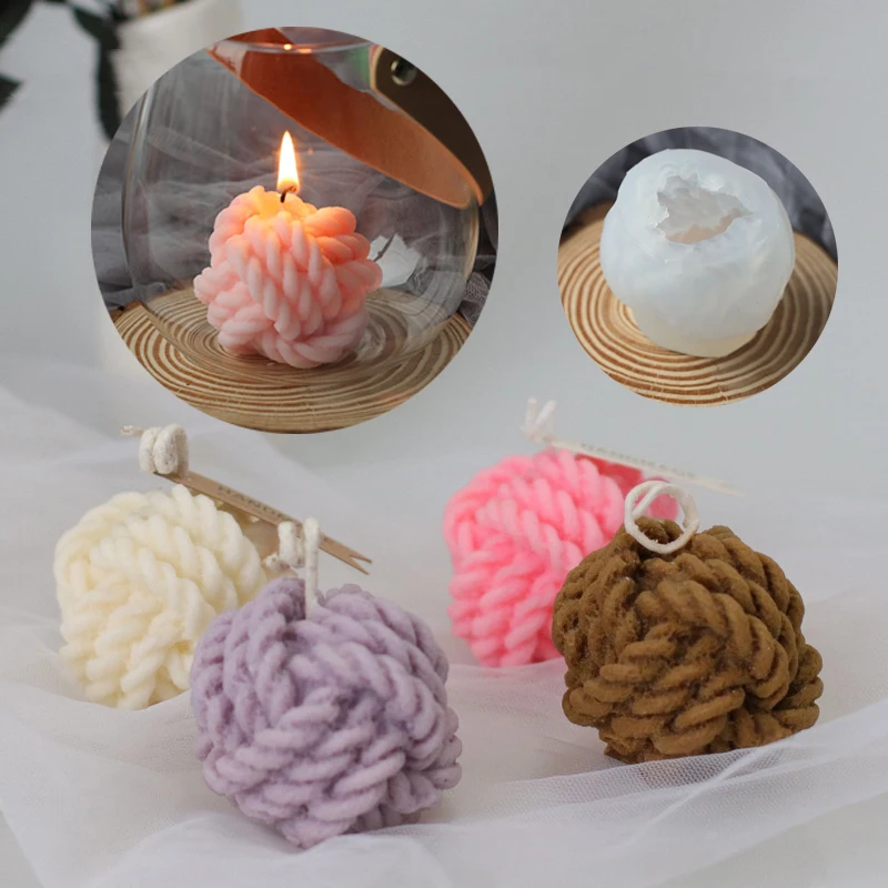 Wool Silicon Candle Mold Diy Silicone Mold Candle Knot Wool Candle