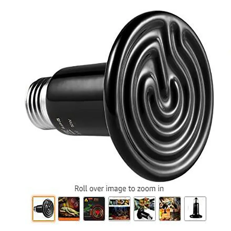 25-100W Turtle Basking Ceramic Bulb Reptile Infrared Heater Turtles Snake Lizard Petds Chick Lamp Reptile Breeding Tank Lighting