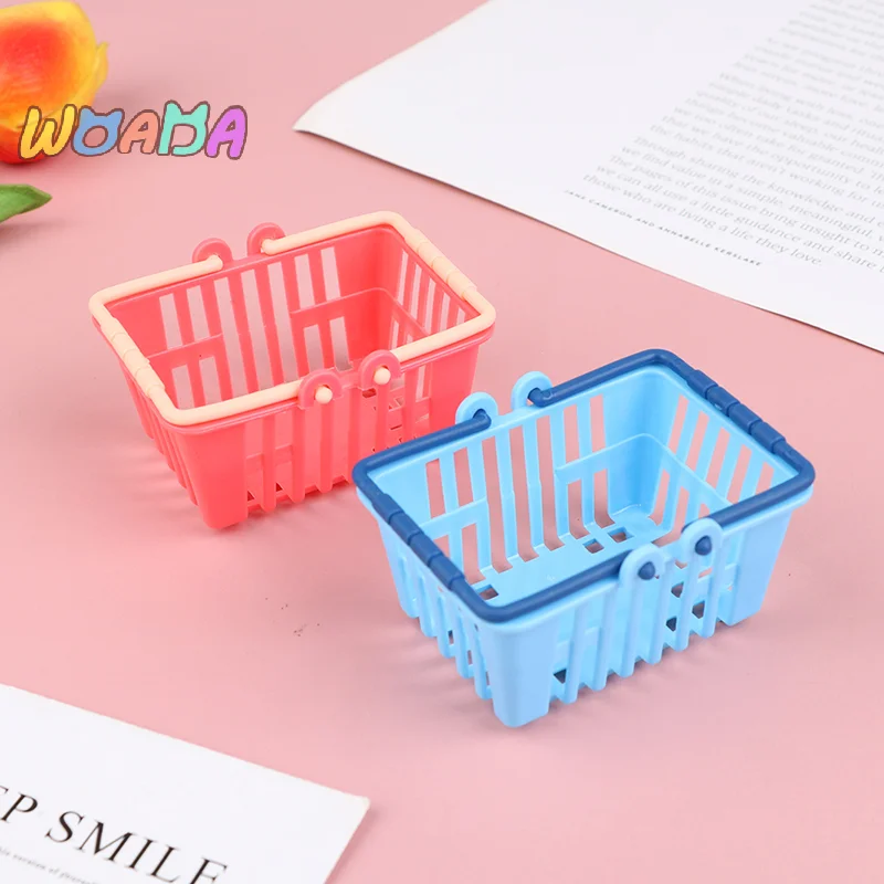 

1Pcs Shopping Basket Toys Kids Mini Supermarket Shopping Hand Basket Model DollHouse