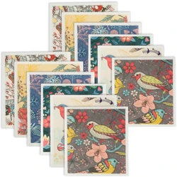 Ultra - Absorbent Swedish Dishcloths - Set of 6 Soft Non - Woven Kitchen Towels (12PCS bird)