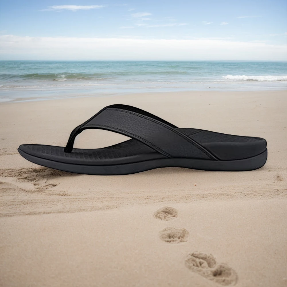 Men Orthotic Flip Flops with Arch Support Orthopaedic Sandals Comfortable Walking Slippers Non Slip for Feet Stress Relief