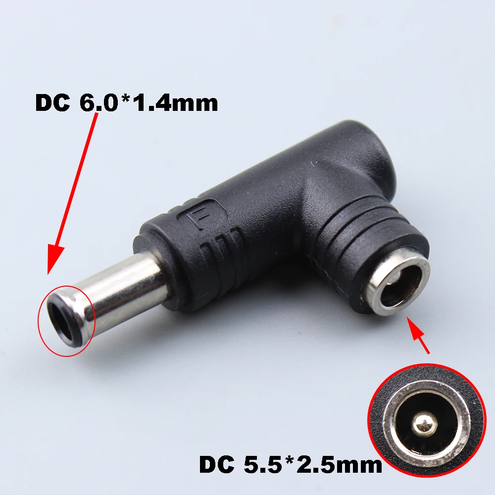 

1PCS 240W DC 5.5*2.5MM Female to DC 6.0*1.4 MM Male Elbow Power Adapter，MA-1213