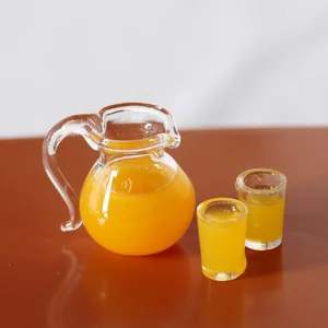 1/12 Scale Simulation Miniature Drinking Model Drinks Jug Cup Coffee Milk Lemon Water Orange Juice Doll Accessories
