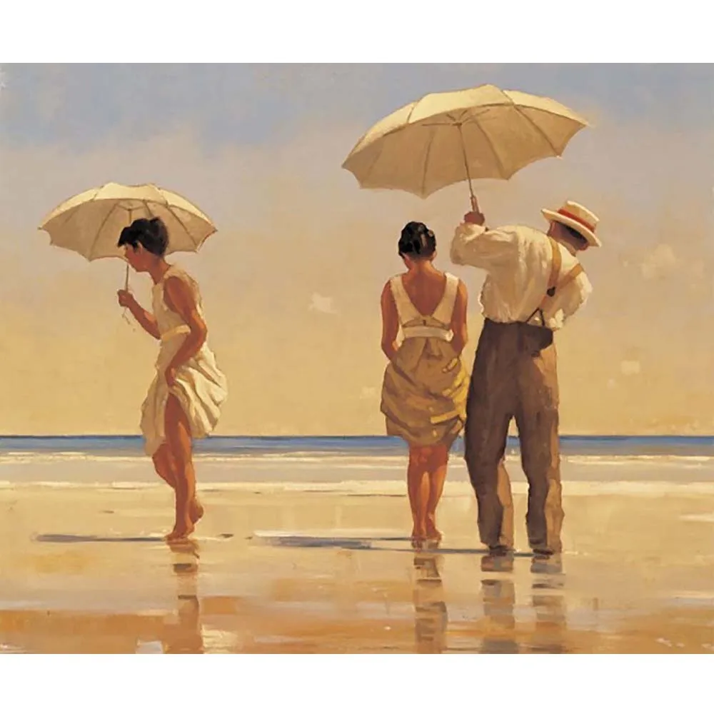 Riproduzione Di Alta Qualità Dipinta A Mano Di Mad Dogs Di Jack Vettriano Dipinti D'Arte Su Tela Decorazione Della Casa Immagine