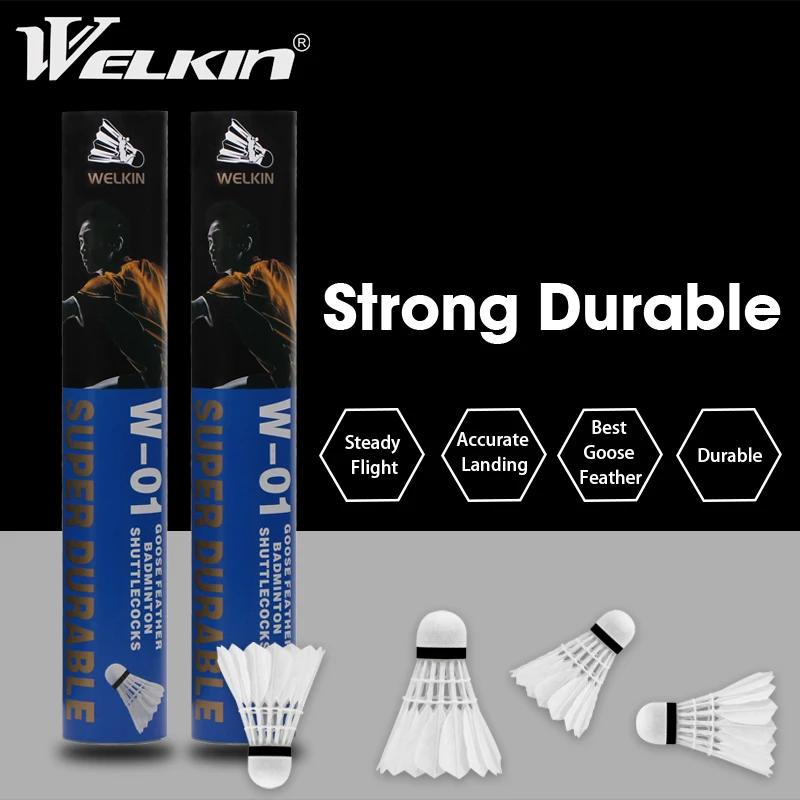 

High Quality Ball Sports Tools Durable Foam Head Soft Texture Badminton Racket Shuttlecock Goose Feather Flying Stability Strong