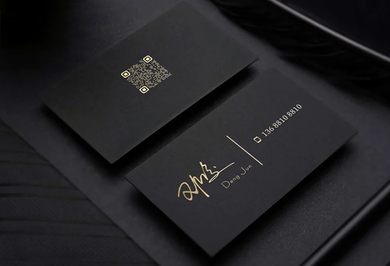 pces personalizaram papel do cartão de visita da impressão do da folha de ouro da parte alta do cartão de visita