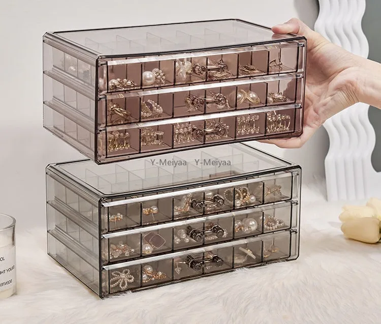 72 - Grids Drawer Transparent Jewelry Box