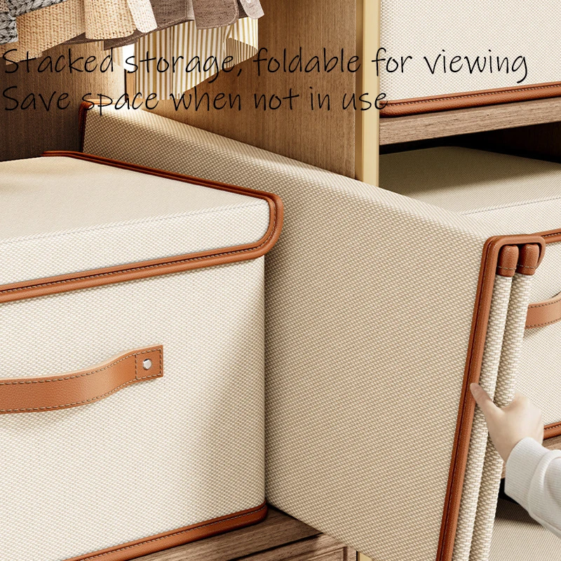 Oxford Cloth Flip-Top Dust-Proof Storage Box for Home and Bedroom Organization