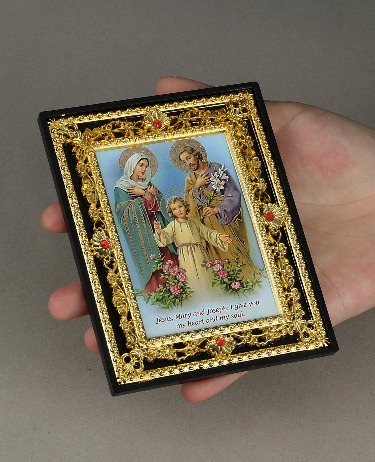 Golden Holy Family & Saints Picture Frame 5