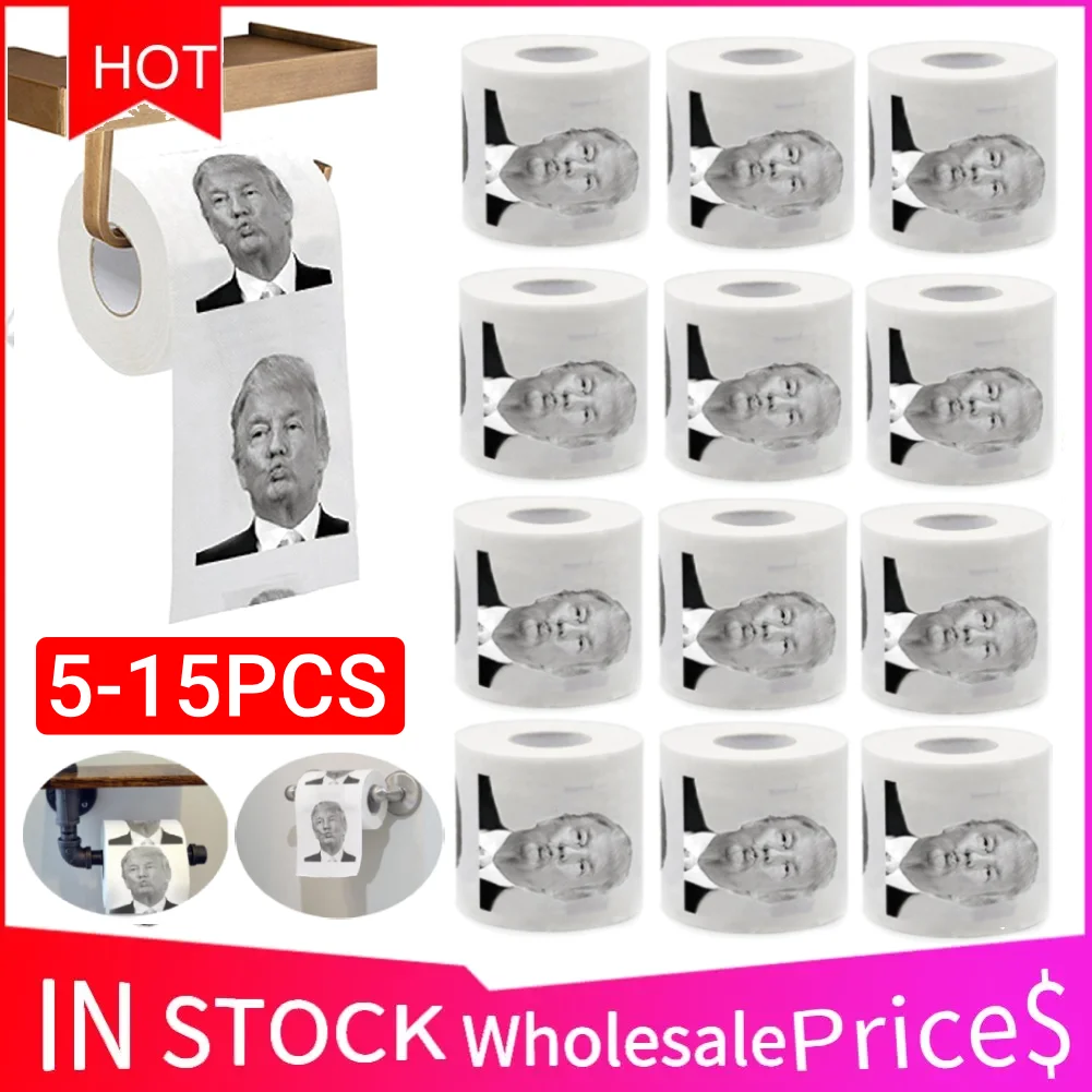 5-15pcs Humor Toiletily Paper Creative Funny Toiletily Paper Pure Wood Pulp Non-fading No Scaling Nontoxic Dustless Roll