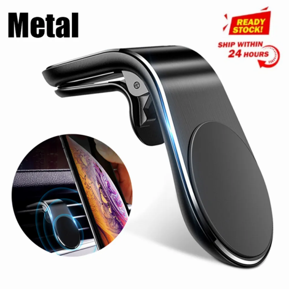 

Universal Magnetic L-Type Phone Holder in Clip Car Smartphone Stand Clip for Mount Car Magnetic Phone Holder Suit Design