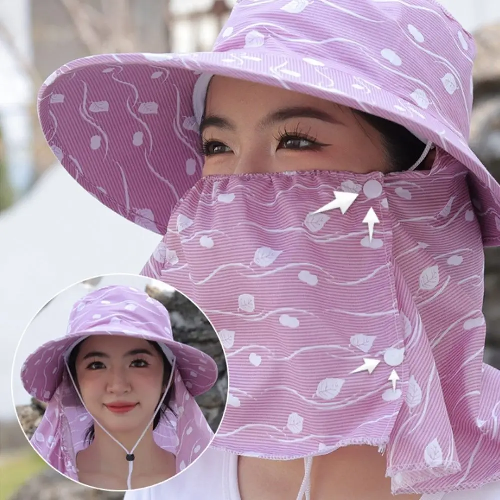 

Women Wide Brim Sun Hat Summer UV Protection Hats Protective Cover Outdoor Anti-UV Fishing Hunting Hiking Leisure Visor Caps