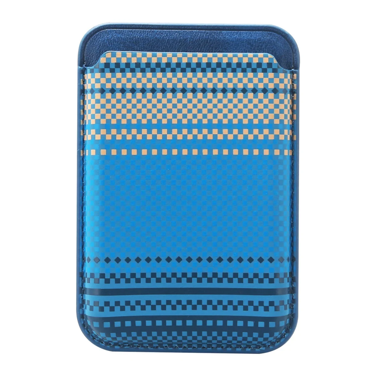 Enhanced Carbon Fiber Leather Magnetic Wallet Card Holder with Photo Pocket Cover