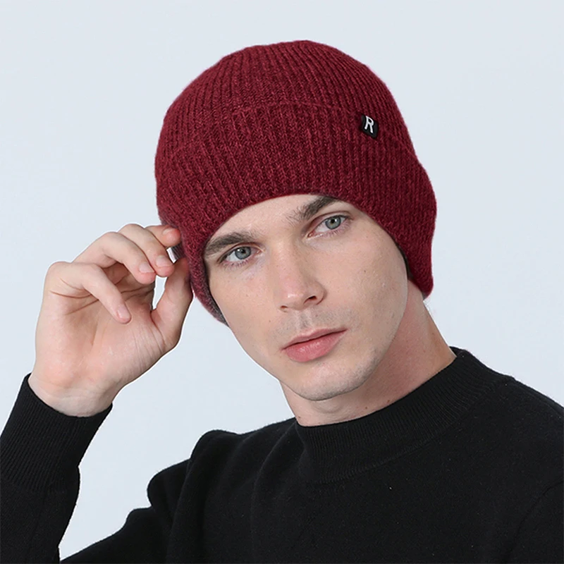 2022 Winter New Knitted Hat Gradient Men Ski Hats Outdoor Sports Riding