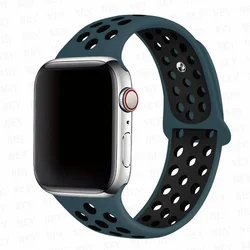 Silicone Sport Band for Smartwatch - Durable and Comfortable Strap Accessory (Celestial teal 25)