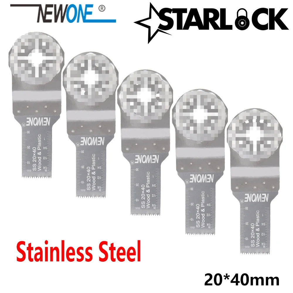 

NEWONE Compatible Starlock SS20*40mm Stainless Steel Saw Blades fit Power Oscillating Tools multi-function tool for Cutting Wood