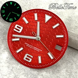 Honeycomb Green Luminous Dial for Watch Modification - 28.5mm (21.Red)