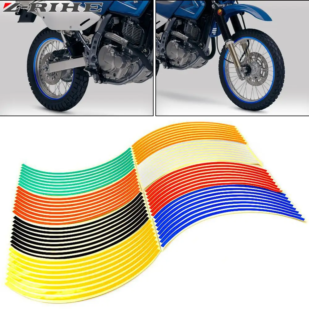 

16 Strips Bike Motorcycle Wheel Sticker Tape 17 18inch For YAMAHA YZF R25 R15 R6 R125 FZ1 FZ8 FZ6R For Kawasaki Z750 Z800 Z900