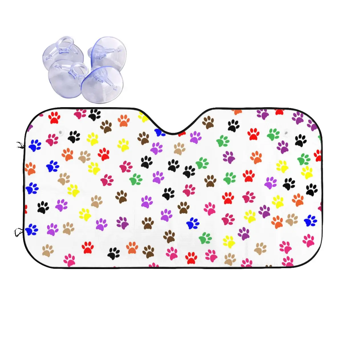 

Cat Dog Paw Pattern Novelty Sunshade Windscreen 76x140cm Animal Foils Sun Visor Sun Shade Protect