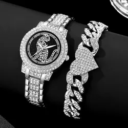 Diamond Women Watches Set Ladies Wrist Watches Luxury Brand Rhinestone Womens Bracelet Watches Female Relogio Feminino