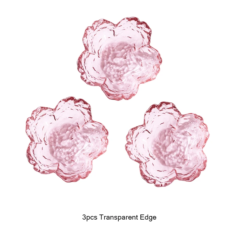 3 יחידות צלחות רוטב פרחי הדר זכוכית קטנה קערת רוטב נודיק זהב משובץ גלידה צלחות ארוחה קטנות ציוד מטבח