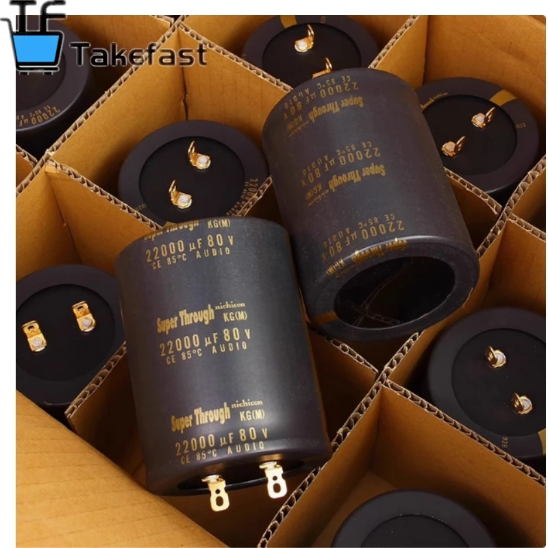 NICHICON KG Super Through 80V22000UF 76x100mm Audio 22000UF 80V Verstärkerfilterung 22000uF/80V Goldene Füße Vergoldeter Fuß – Detail 2