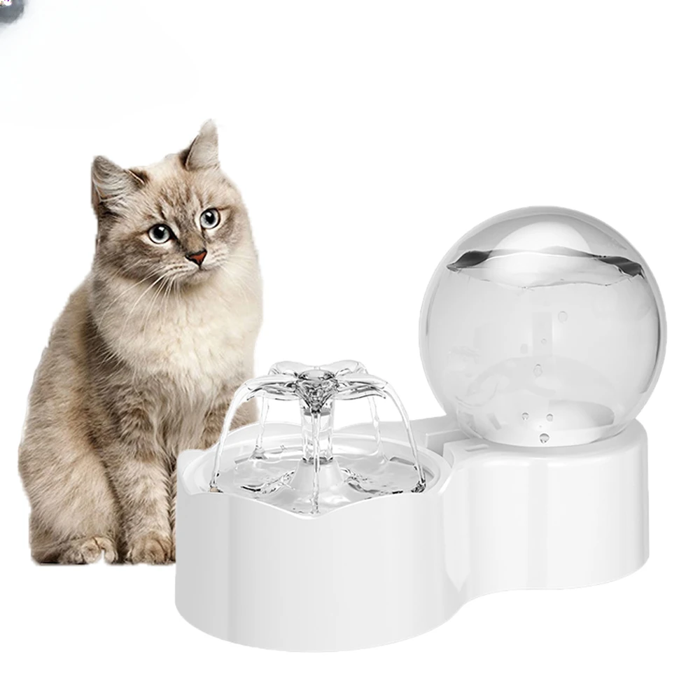 

2.3L Automatic Cat Water Fountain With Faucet Dog Water Dispenser Transparent Filter Drinker Pet Sensor Auto Drinking Feeder