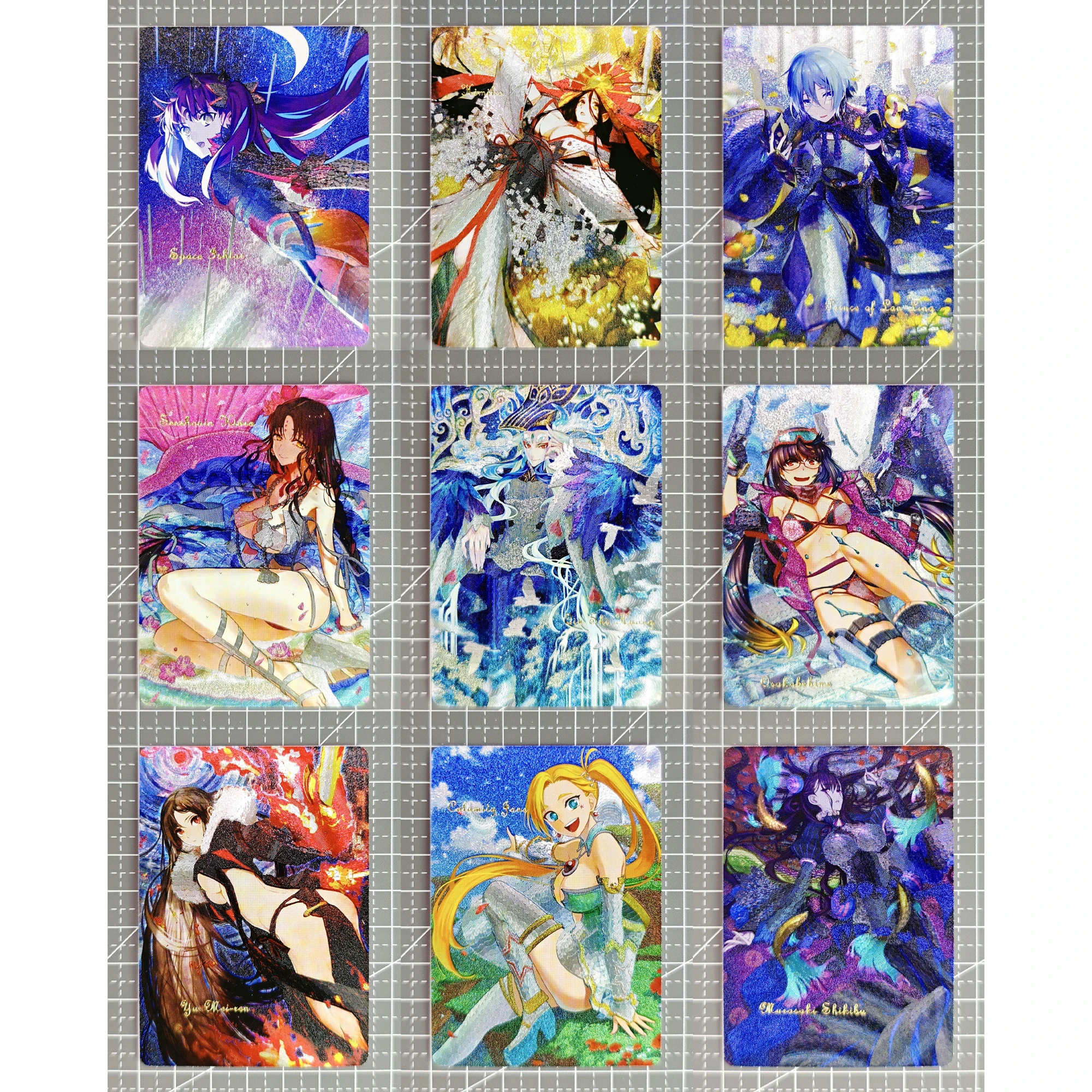 

Diy 9Pcs/set Fate/Grand Order Textured Flash Card Ishtar Kawaii Classic Game Anime Collection Cards Gift Toys