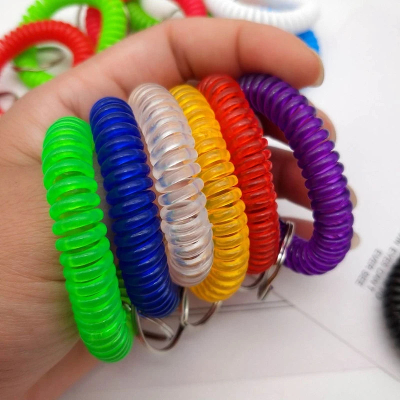 EVA Plastic Spring Ring Wristband Wrist Coil Keychain With ID Badge  Fashionable Hand Bracelet For Gym And Pool Stretchable Wartband Accessory  261s From Eujjt, $23.88 | DHgate.Com