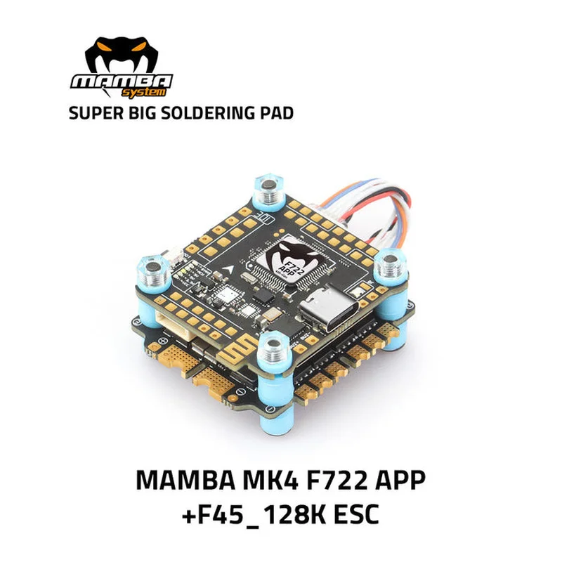 

DIATONE MAMBA F722 APP MK4 F45 F55 F65 128K 3-6S FLIGHT CONTROLLER STACK F7 Flight Controller BLHELI32 50A 60A 4in1 ESC Combo