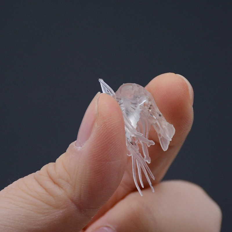 10PCS Soft Simulation Shrimp Prawn Lure 4cm/0.9g Fake Shrimp Bait Artificial Fishing Bait Crankbaits Wobblers for Trolling