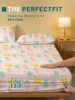 1 Cartoon Cute animal Cat Printed Matte Fitted Sheet, Bedroom Printed Bed Cover, Bedding (Excluding Pillowcases) 3