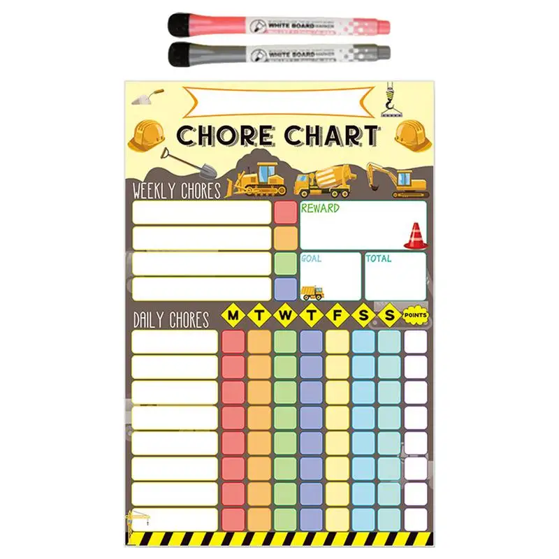 Kids Schedule Board For Home Magnetic Dry Erase Chore Chart Set Dry Erase Behavior Charts With 2 Markers Magnetic Refrigerator