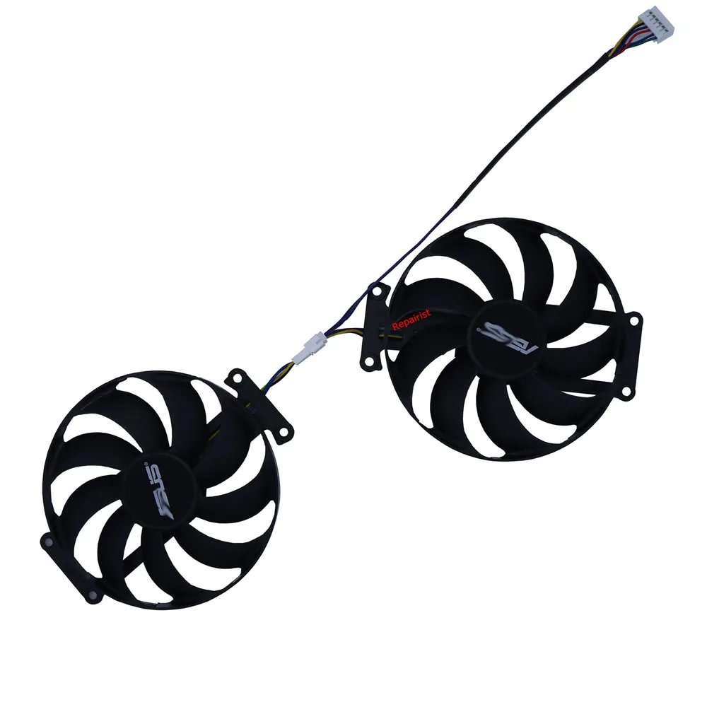 2 Pz/Set Gpu Cooler,T129215Su,Fdc10H12S9-C,Ventilatore Per Schede Grafiche,Per Asus Dual Rtx2060-O6G Evo,Per Asus Gtx 1660 6Gb Dual Evo,Per Asus Rtx 2