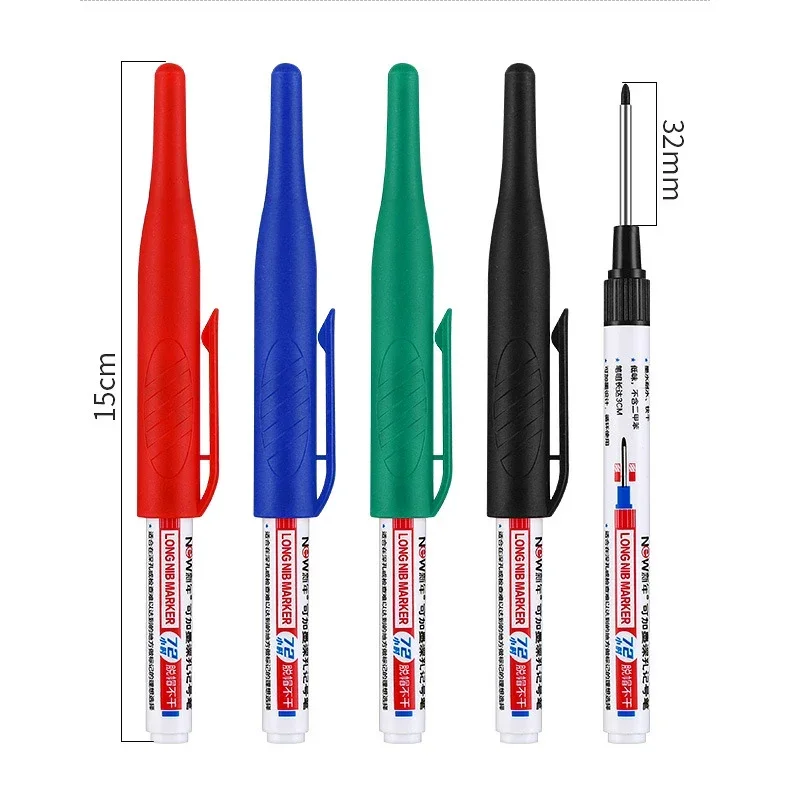 Deep Hole Long Nib Markers for Waterproof Art and Woodworking