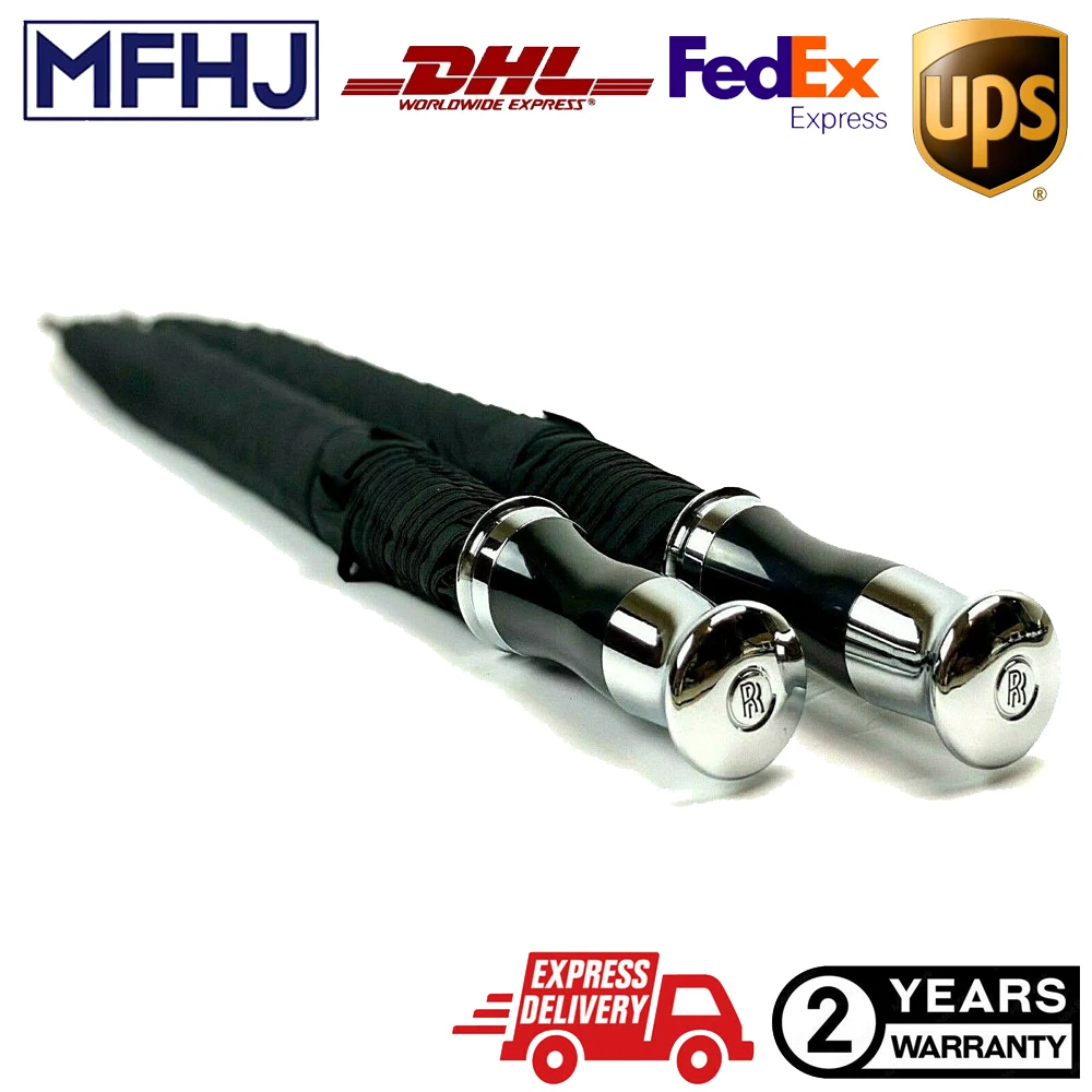 Set Di Ombrelli In Argento 2 Pezzi Per Rolls Royce Phantom Ghost Dawn Wraith & Cullinan 7272316