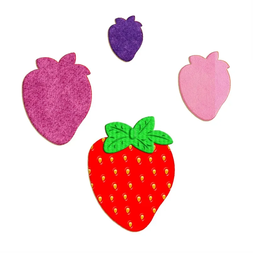 Four Specifications Cartoon Vegetables and Fruits, Strawberry, Plastics Mould, Cake Fondant Tool, Cookie Sushi and Fruit Cutters Cookie Cutter Baking Mold Cookie Mould Fondant Cutter