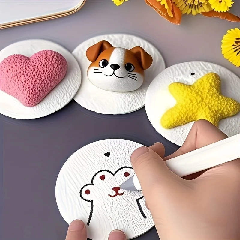 10 Pezzi di Carta Espandibile ad Acqua, Carta Artistica 3D Fai-da-Te, Carta Creativa per Pittura con Texture in Schiuma 3D