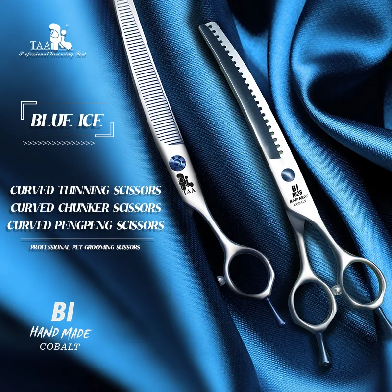 Dog Grooming Scissors Professional Pet Scissors Curved Chunker Shears and Serrated BI-7023 / BI-7051