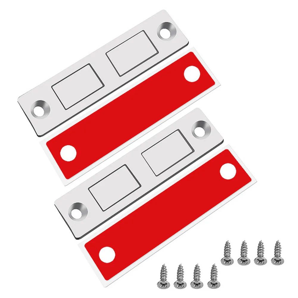 Magnetic Cabinet Catches Door Stops Magnet Invisible Ultra-Thin Anti-Rust Door Magnet Suction With Screw Catch Hardware 2Set