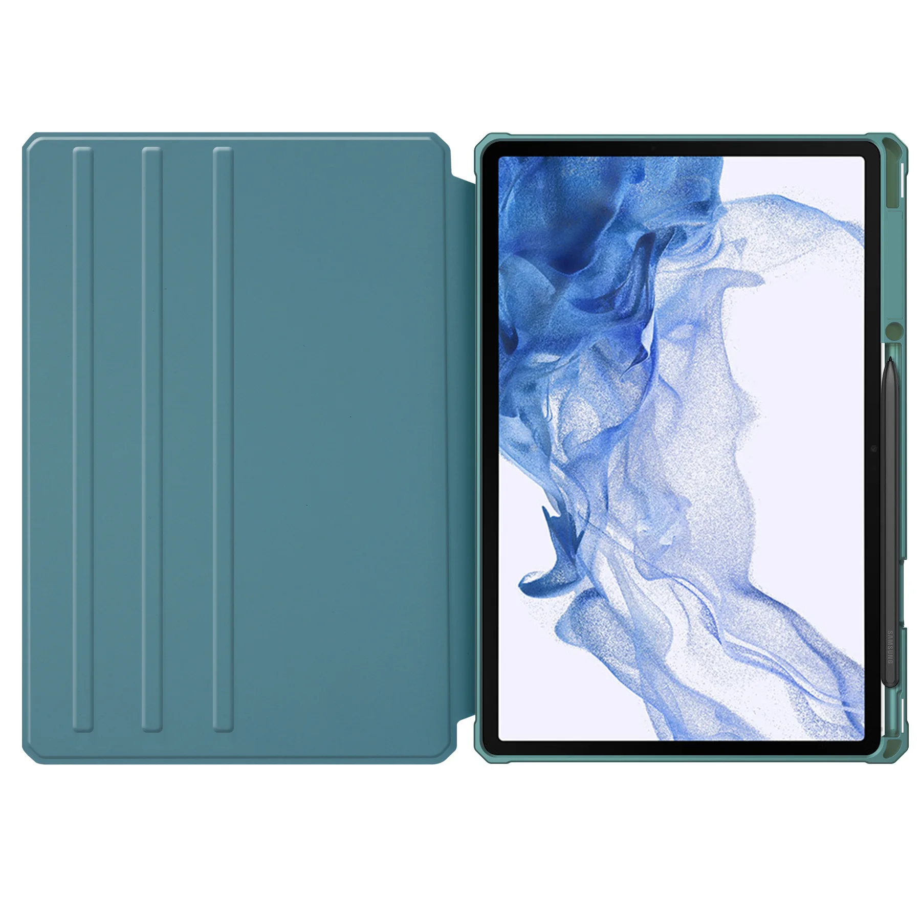 Premium Leather Tablet Case with 360° Rotation Stand and Clear Crystal Design