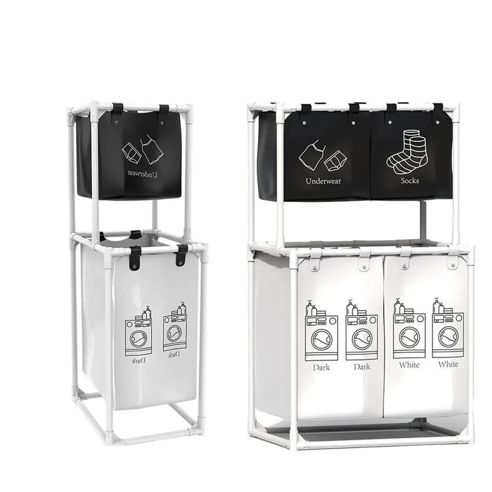 Description Picture 2 of itemFolding Laundry Basket Dirty Clothes Storage Bag Shelf Large Capacity Clothing Hamper For Home Organization Bathroom Accessories