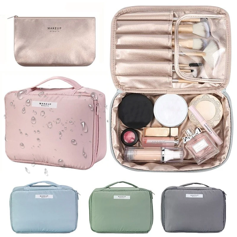 

Косметичка для женщин, органайзер для туалетных принадлежностей, водонепроницаемая дорожная сумка для хранения косметики, Женская портативная косметичка большой вместимости
