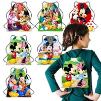 Anime Disney Mickey Mouse Backpack Bag Decorations Gift Nonwoven Drawstring Bag Kid Party Baby Shower Supplies Birthday Gifts 3